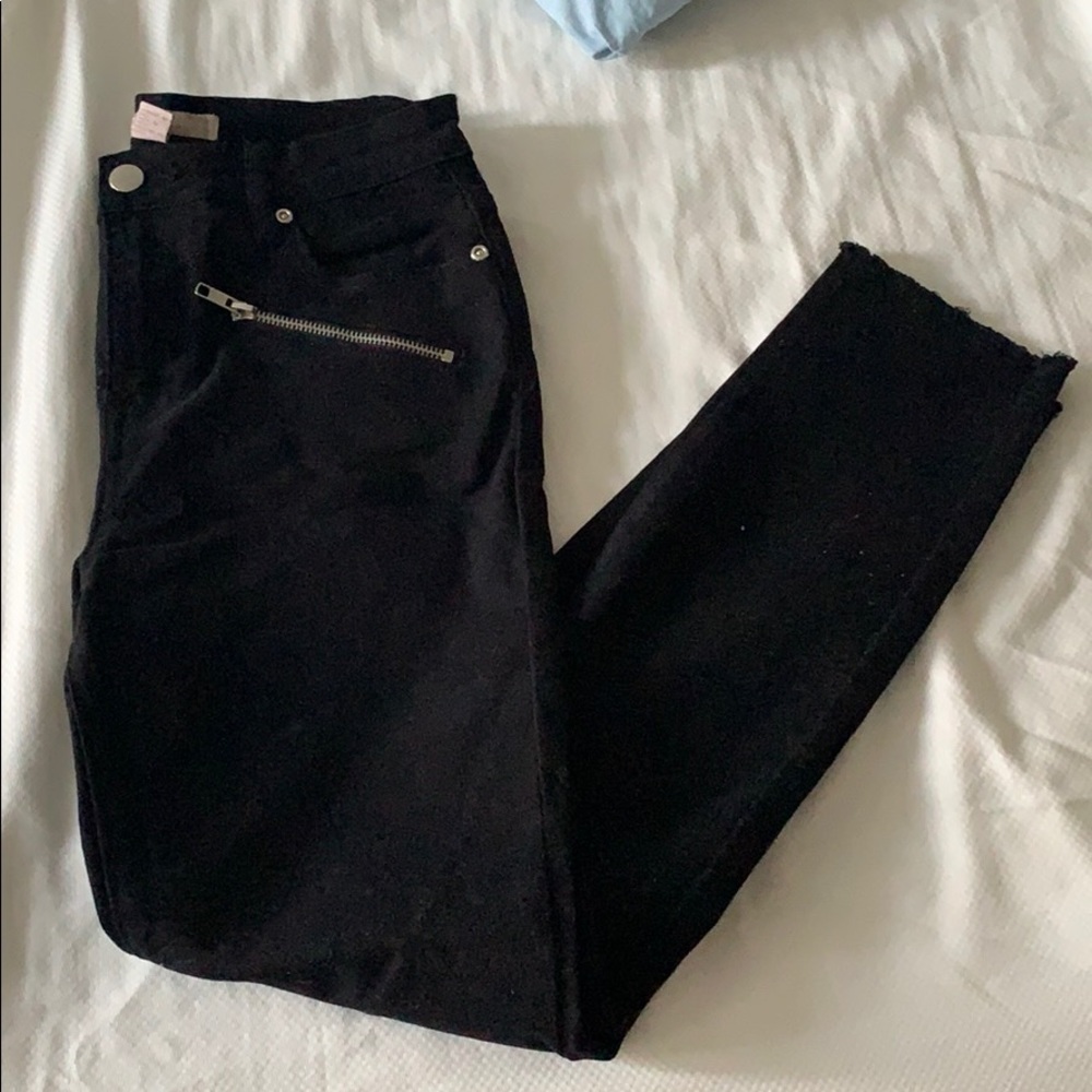 forever21 Black Moto Jeans Size 26